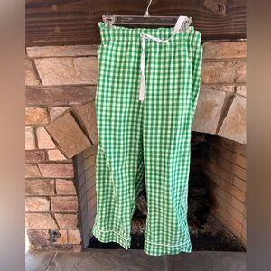 J Crew Green Gingham Pajama Pants - Lightweight Sleepwear XL